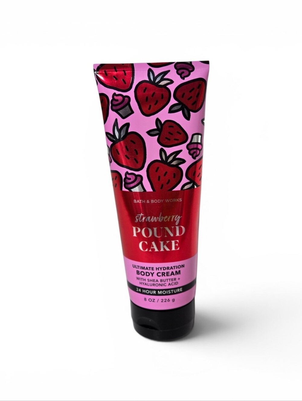 Bath & Body Works Strawberry Pound Cake Body Cream 8 Oz NWT